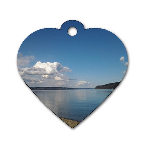 Puget Sound Dog Tag Heart (One Side) from ArtsNow.com Front