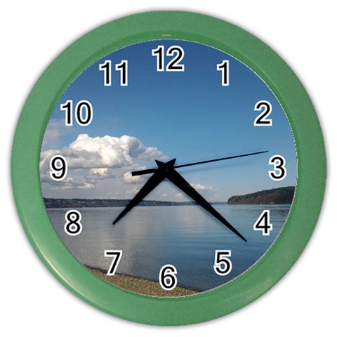 Puget Sound Color Wall Clock from ArtsNow.com Front