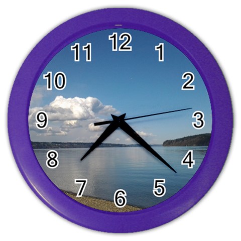 Puget Sound Color Wall Clock from ArtsNow.com Front