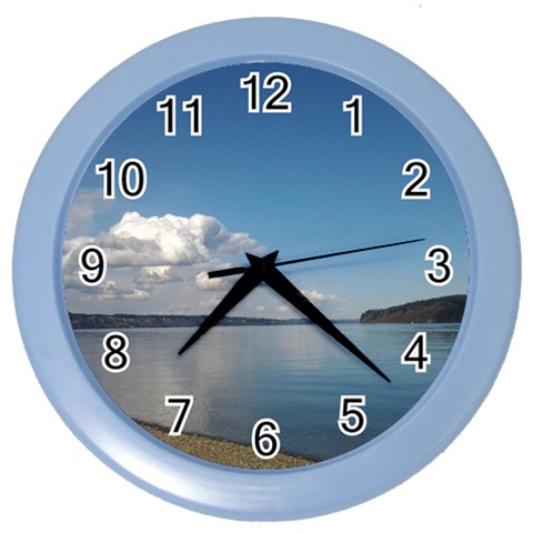 Puget Sound Color Wall Clock from ArtsNow.com Front