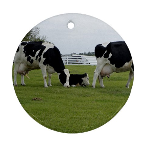 Dairy Farm Ornament (Round) from ArtsNow.com Front