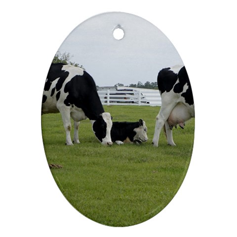 Dairy Farm Ornament (Oval) from ArtsNow.com Front