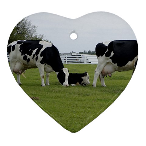 Dairy Farm Ornament (Heart) from ArtsNow.com Front