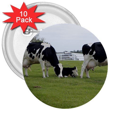 Dairy Farm 3  Button (10 pack) from ArtsNow.com Front