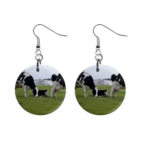 Dairy Farm 1  Button Earrings from ArtsNow.com Front