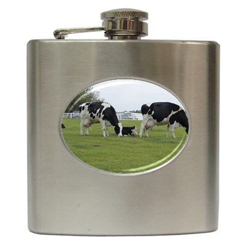 Dairy Farm Hip Flask (6 oz) from ArtsNow.com Front