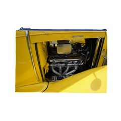 Yellow Power Cosmetic Bag (Large) from ArtsNow.com Front