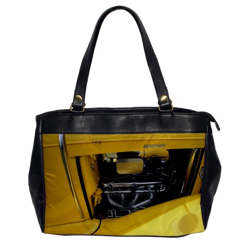 Yellow Power Oversize Office Handbag (One Side) from ArtsNow.com Front