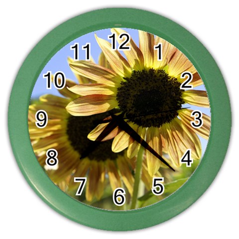 Double Sun Color Wall Clock from ArtsNow.com Front