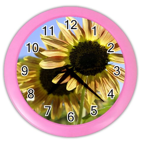 Double Sun Color Wall Clock from ArtsNow.com Front