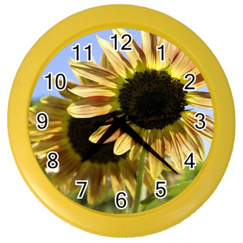 Double Sun Color Wall Clock from ArtsNow.com Front