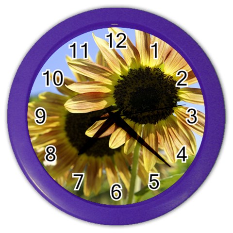 Double Sun Color Wall Clock from ArtsNow.com Front