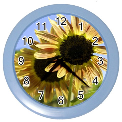 Double Sun Color Wall Clock from ArtsNow.com Front