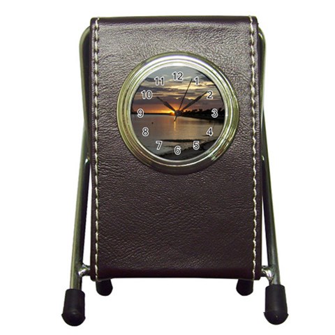 Tampa Pen Holder Desk Clock from ArtsNow.com Front