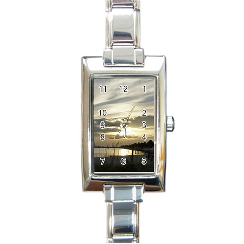 Beach Volleyball Rectangular Italian Charm Watch from ArtsNow.com Front