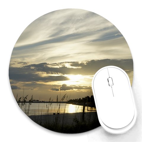 Beach Volleyball Round Mousepad from ArtsNow.com Front