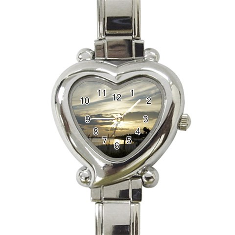 Beach Volleyball Heart Italian Charm Watch from ArtsNow.com Front