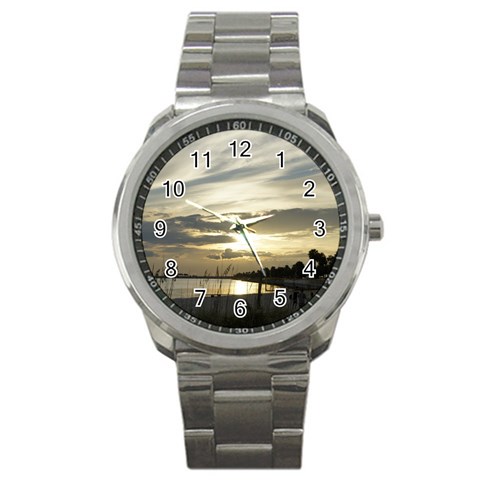 Beach Volleyball Sport Metal Watch from ArtsNow.com Front