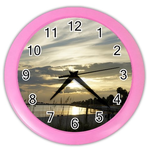 Beach Volleyball Color Wall Clock from ArtsNow.com Front