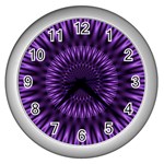 Lilac Lagoon Wall Clock (Silver)
