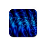 Blue Swirl Rubber Square Coaster (4 pack)