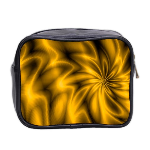 Golden Swirl Mini Toiletries Bag (Two Sides) from ArtsNow.com Back