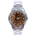 Leather-Look Horse Stainless Steel Analogue Men’s Watch