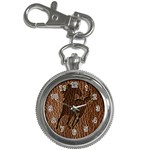 Leather-Look Horse Key Chain Watch