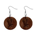 Leather-Look Eagle 1  Button Earrings