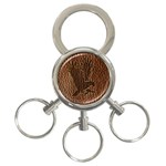 Leather-Look Eagle 3-Ring Key Chain