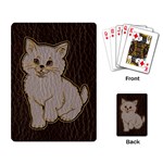Leather-Look Kitten Playing Cards Single Design