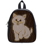 Leather-Look Kitten School Bag (Small)