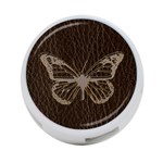 Leather-Look Butterfly 4-Port USB Hub (Two Sides)