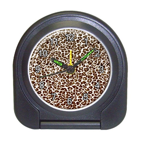 Just Snow Leopard Travel Alarm Clock from ArtsNow.com Front