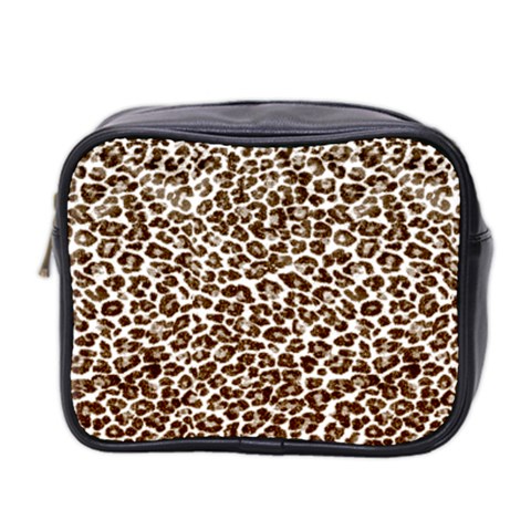 Just Snow Leopard Mini Toiletries Bag (Two Sides) from ArtsNow.com Front