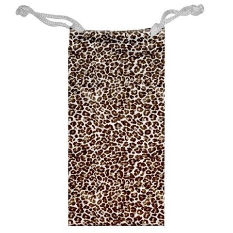 Just Snow Leopard Jewelry Bag from ArtsNow.com Back