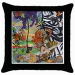 Cats May Look At A Queen Throw Pillow Case (Black)