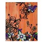 Purple Cats and Butterfly Shower Curtain 60  x 72  (Medium)