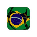 Brazil Rubber Square Coaster (4 pack)