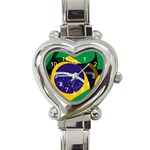 Brazil Heart Italian Charm Watch