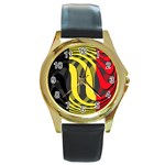 Belgium Round Gold Metal Watch