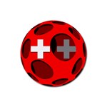 Switzerland Rubber Round Coaster (4 pack)