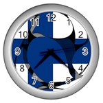 Finland Wall Clock (Silver)