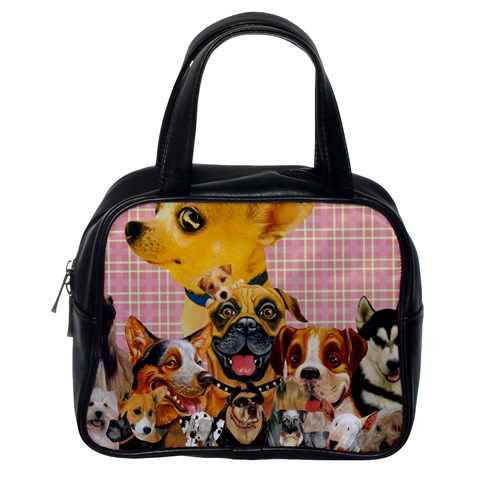 Dogs Are Fun  Classic Handbag (One Side) from ArtsNow.com Front