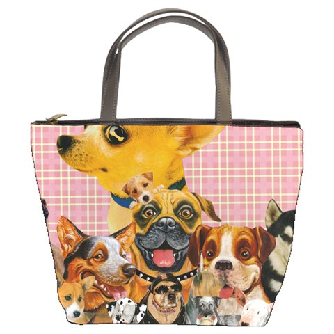 Dogs Are Fun  Bucket Bag from ArtsNow.com Front