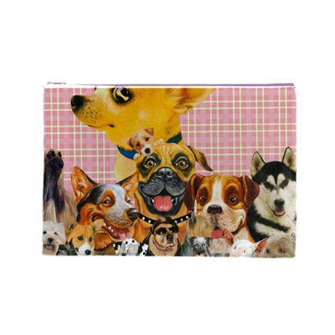 Dogs Are Fun  Cosmetic Bag (Large) from ArtsNow.com Front