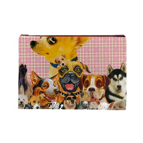 Dogs Are Fun  Cosmetic Bag (Large) from ArtsNow.com Front