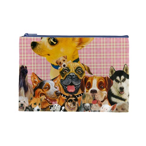 Dogs Are Fun  Cosmetic Bag (Large) from ArtsNow.com Front