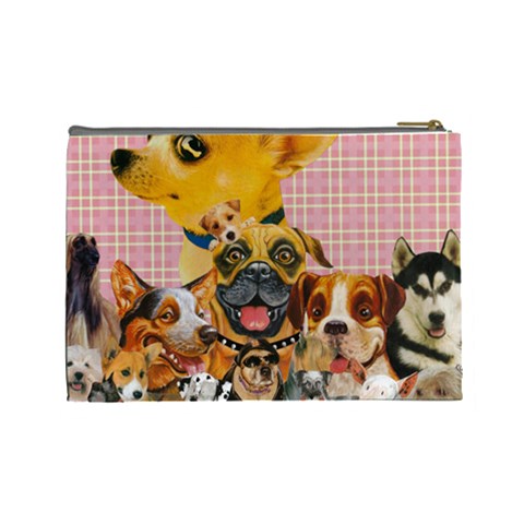 Dogs Are Fun  Cosmetic Bag (Large) from ArtsNow.com Back