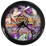 Dragonflies 3 Wall Clock (Black)